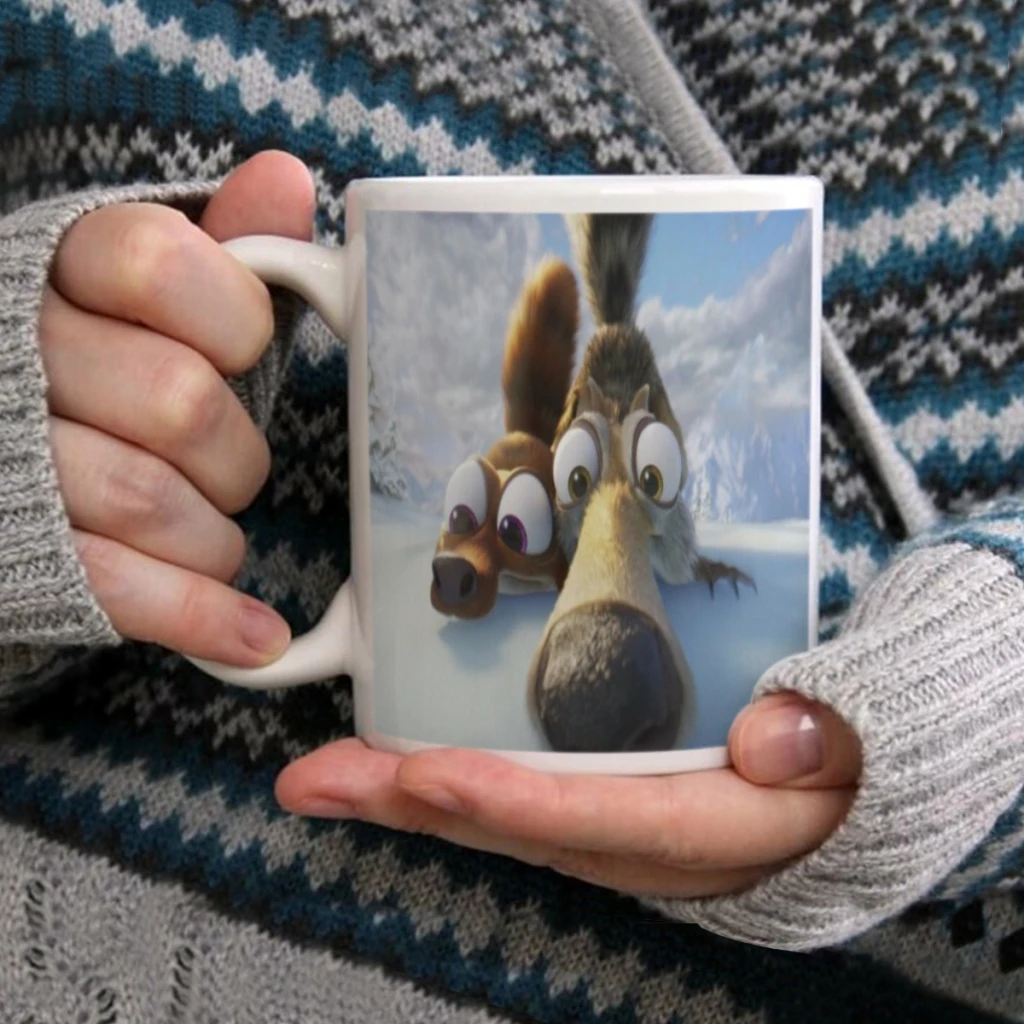 ICE AGE Cartoon White Mug 11oz Ceramic Tea Cup Coffee Mug Friends Birthday Gift11oz