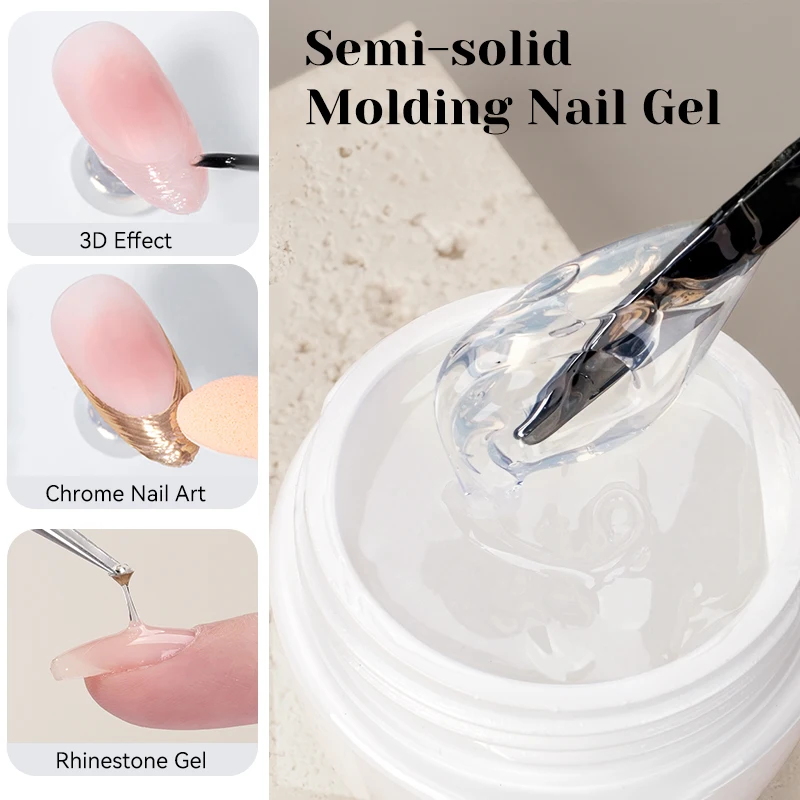 NICOLE DIARY Wave Liner Gel Nail Polish Semi Permanent Solid Molding Gel For DIY Painting Drawing Manicure Nails