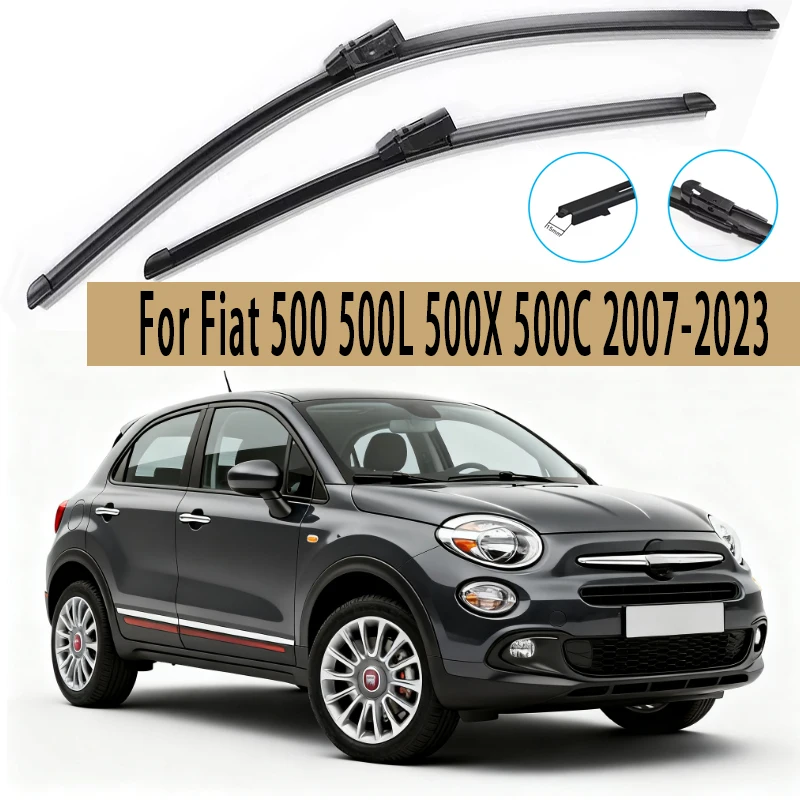 

2pcs Front Windshield Wiper Blades Windscreen Wipers For Fiat 500 500L 500X 500C 2007-2023 2016 2017 2018 2019 2020 2021 2022