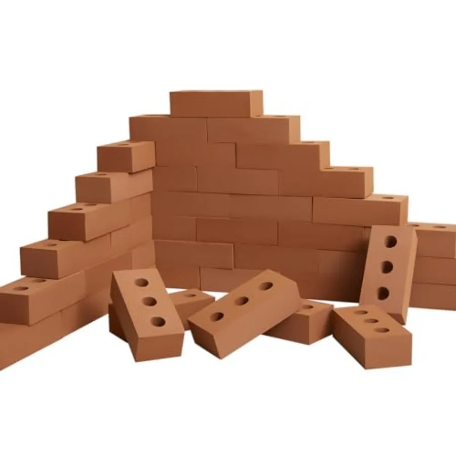 

' stacking and construction toy: 50-pack round foam bricks 8 x 4 x 2.4 inches soft EVA material assorted pastel colors lightwei