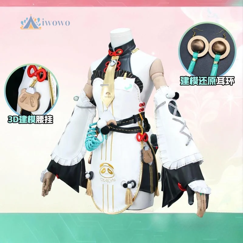 Zenless Zone Zero Dialyn Cosplay Costume Wig Dress Headwear Earrings Socks Props Christmas Carnival For Women Girls Men Full Set view 2