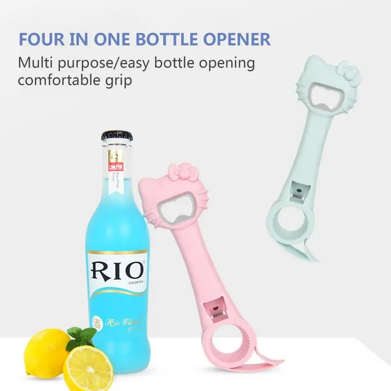 Multi-functional Bottle Openers 4-in-1 Handheld Beer Bottle Opener Multipurpose And Convenient Can Opener Suitable For Kid Women