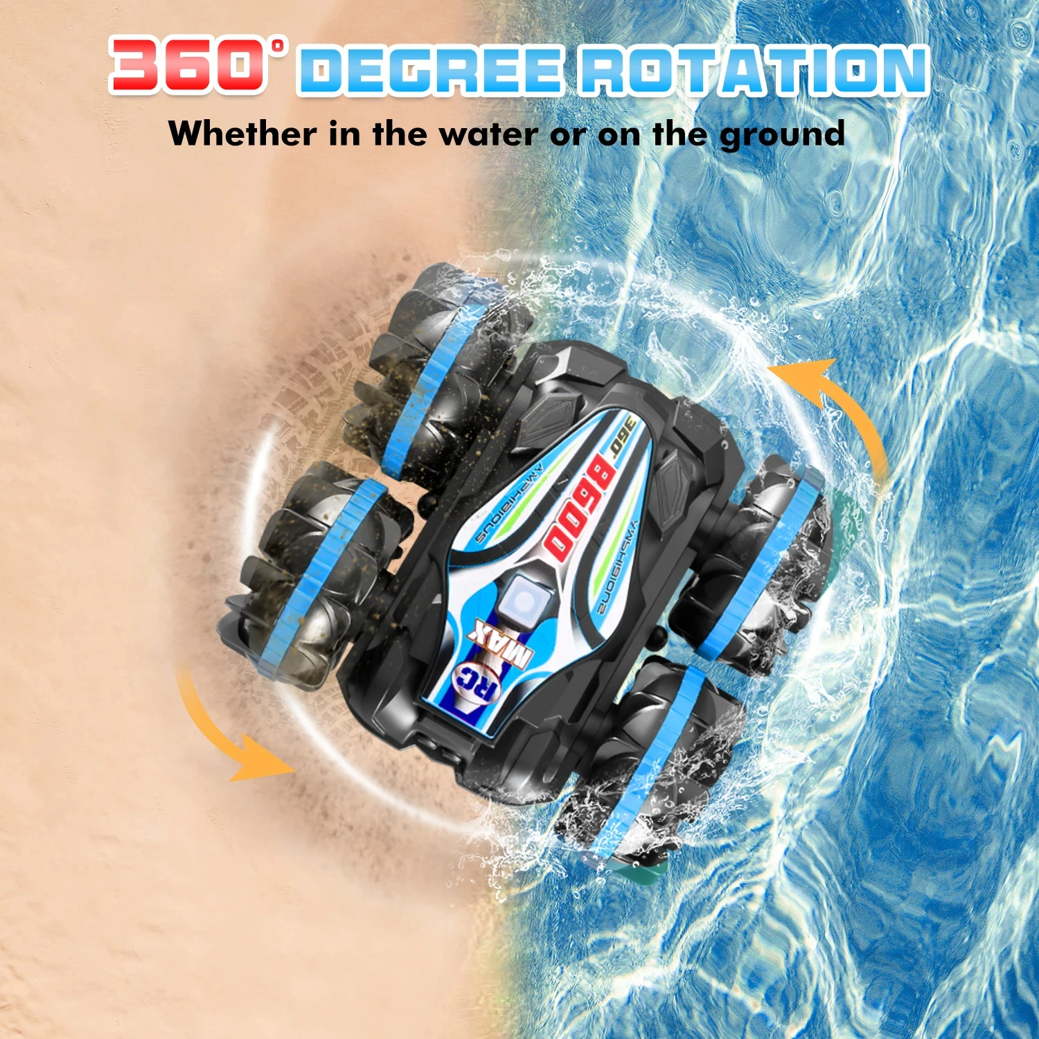 Amphibious RC Car 2.4G Remote Control Stunt Car Double Sided Flip Driving Drift Rc Cars Outdoor Toys Children's Electric Toys