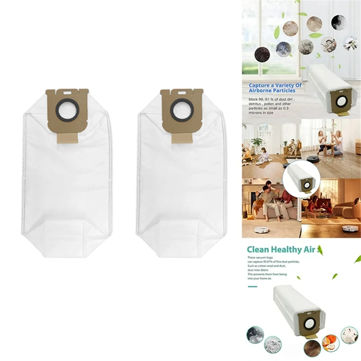 6 buah untuk Dreame Z10 Station Robot penyedot debu suku cadang pengganti HEPA Filter sikat rol kantong debu