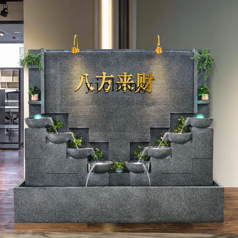 

TQQ flowing water fountain water curtain wall screen fish pool water landscape outdoor garden courtyard decoration