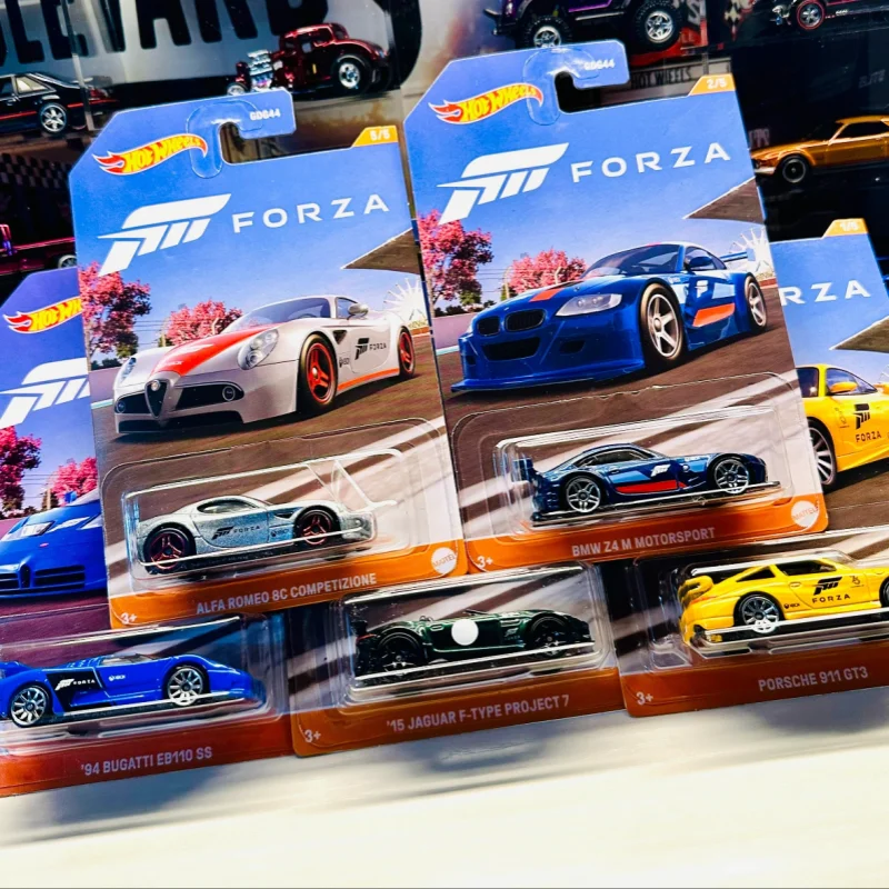 Hotwheels Forza Diecast Car Model GDG44 1/64 Scale Collectible Vehicle Toy - Assorted Brands including Bugatti Porsche BMW Jagua