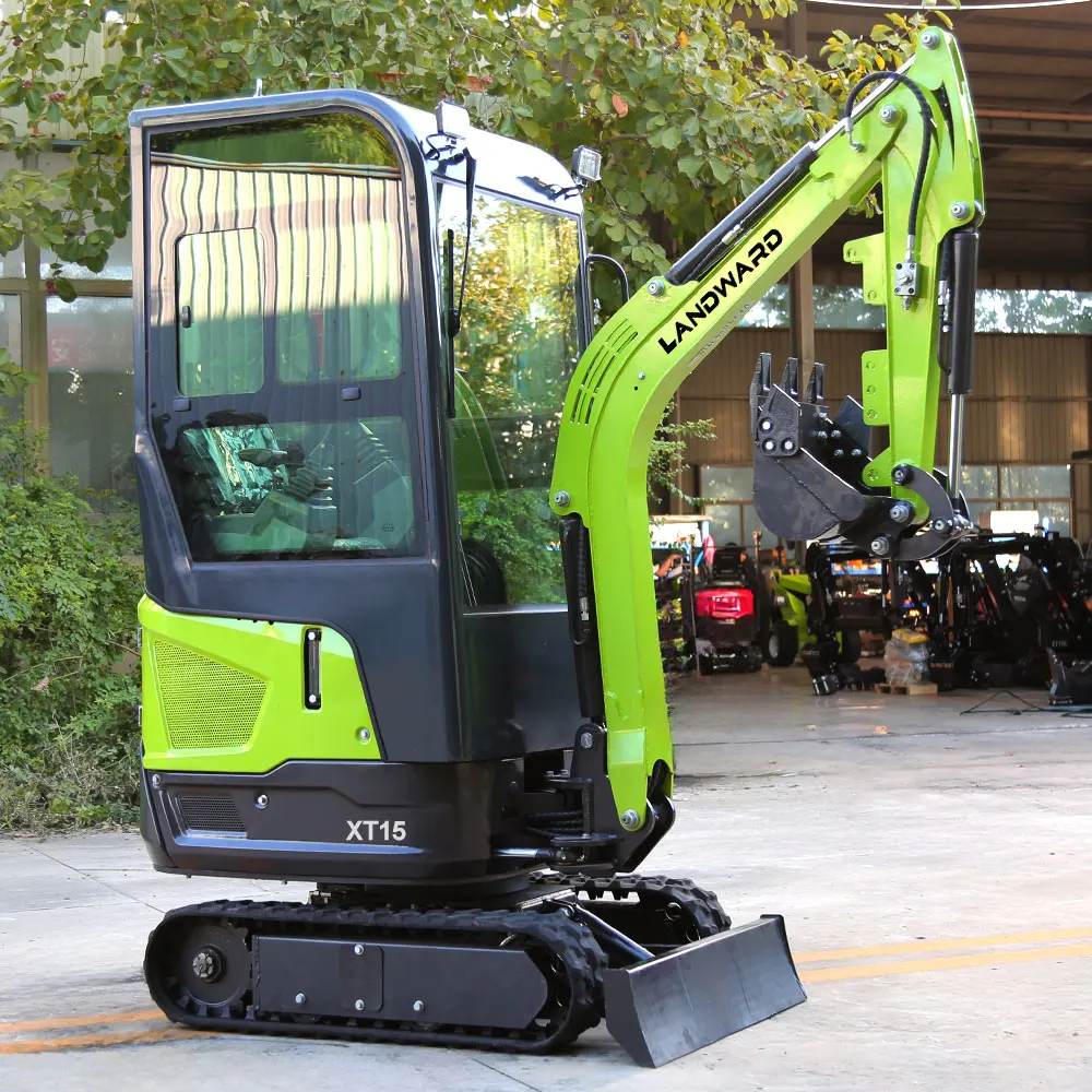 Miniescavadeira de esteira escavadora de uso doméstico de 1,5 toneladas com miniescavadeira de cabine opcional Escavadeira personalizada Euro 5 EPA Escavadeira de 1 tonelada