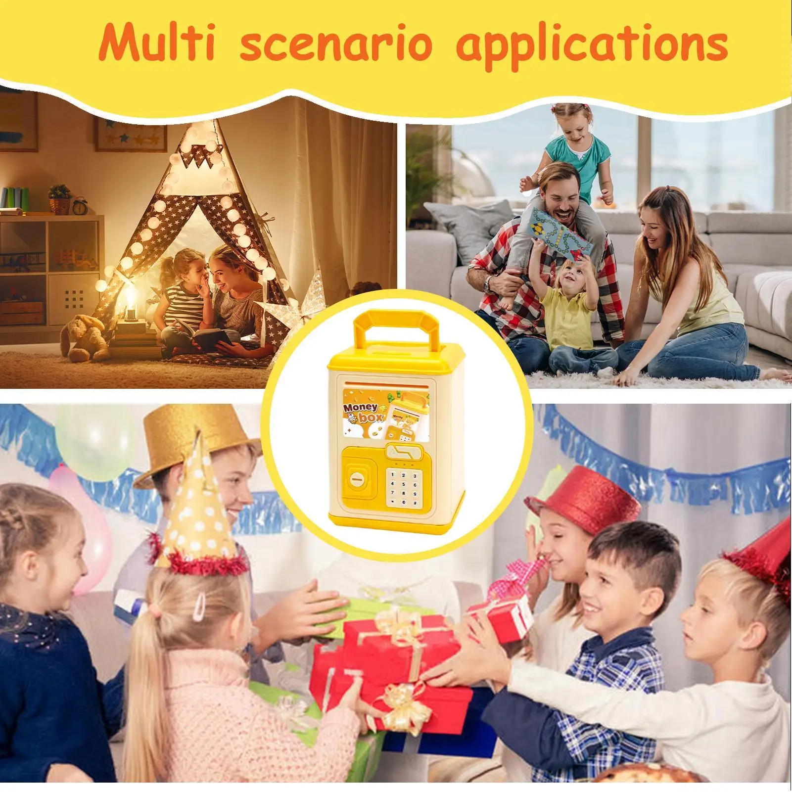 Crianças bancos para dinheiro real moeda eletrônica saver engraçado banco de dinheiro musical para crianças 5-10 anos estudantes natal aniversário páscoa