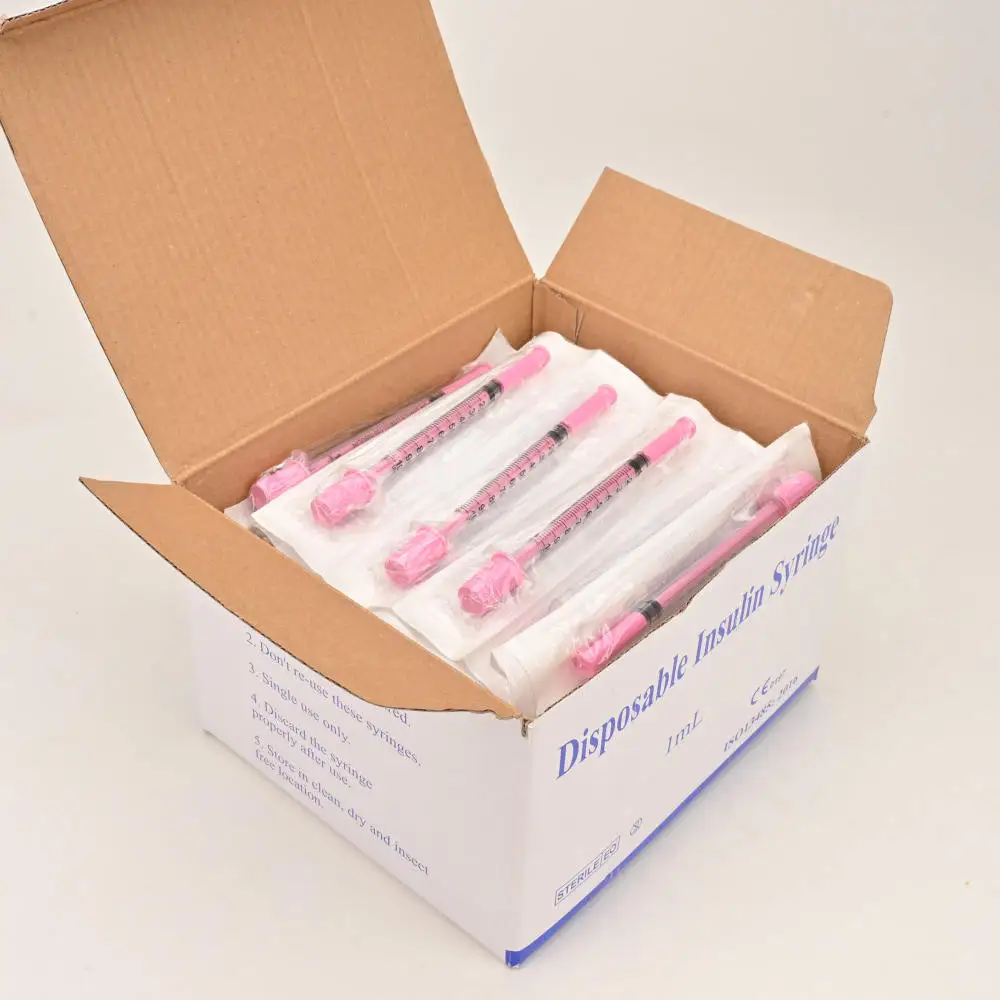 100Pcs 1ml 30G 8mm Insulin Syringe Ultra Fine Needle for Pet Cat Dog Oral Feeding Medicine Tool Painless Injection