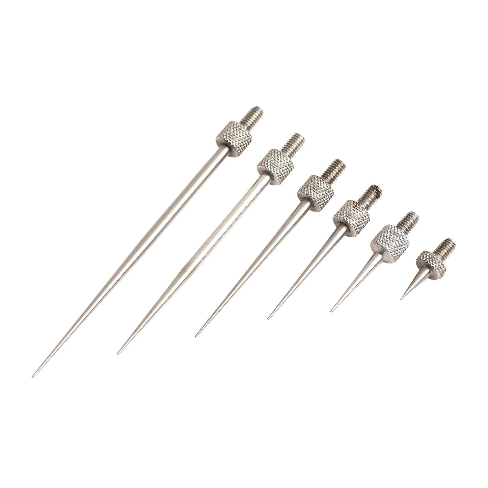 6pcs Indicator Dial Digital Test Indicator Point Contact Threaded Shank M2.5 For Interchangeable Measuring Tools