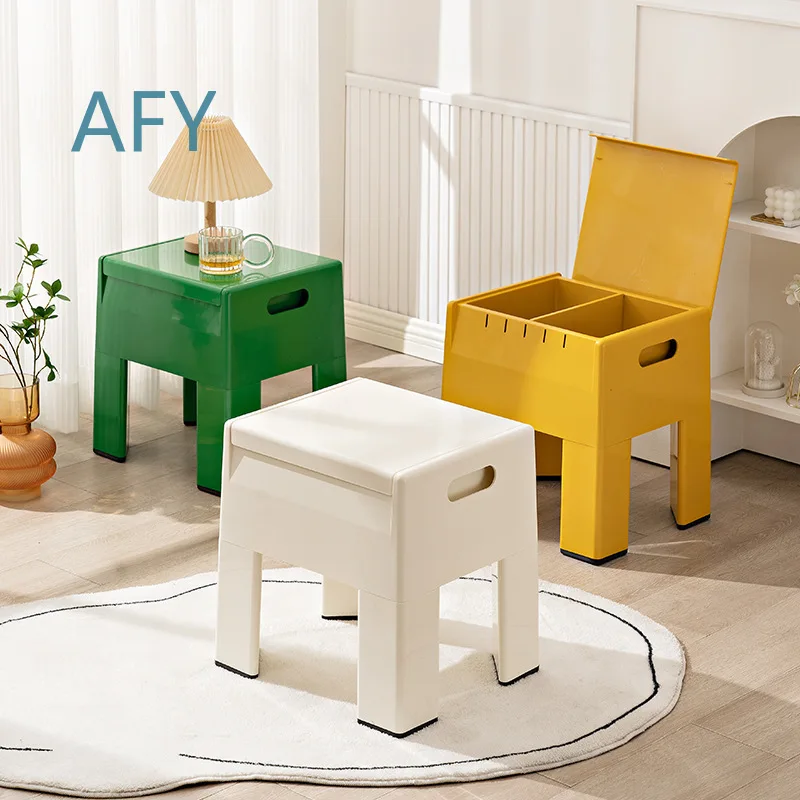 Modern Simple Shoe Stool for Home Entrance Foyer Storage Rest Seat for Medieval Style Clothing Store Internet Celebrity Decor