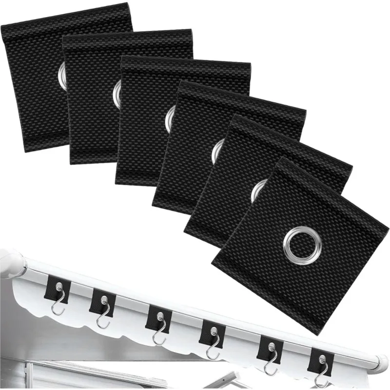 

6Pcs Hot Sale S Shaped Camping Awning Hooks Clips RV Tent Hangers Light Hangers With Holes For Caravan Camperb Accessories