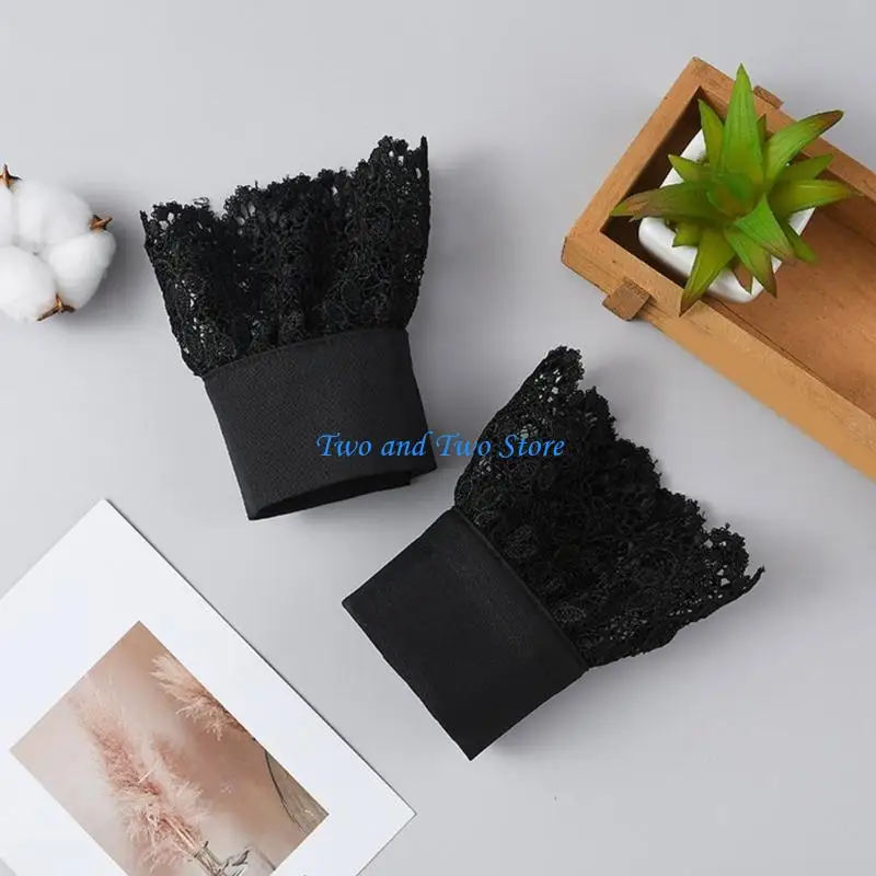 الأصفاد المعصم HX6F للفتيات الأصفاد جوفاء كشكش للانفصال جميل قميص كم الأصفاد #3