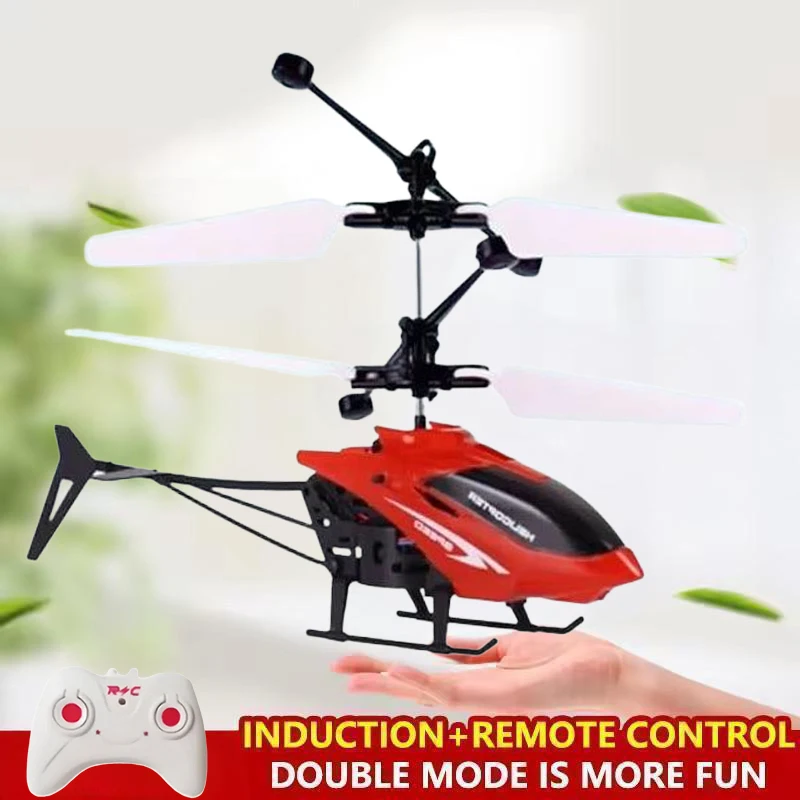 Mini aeronave de controle remoto, helicóptero, interação voadora, sensor de gestos, avião infantil, brinquedo com luz piscante