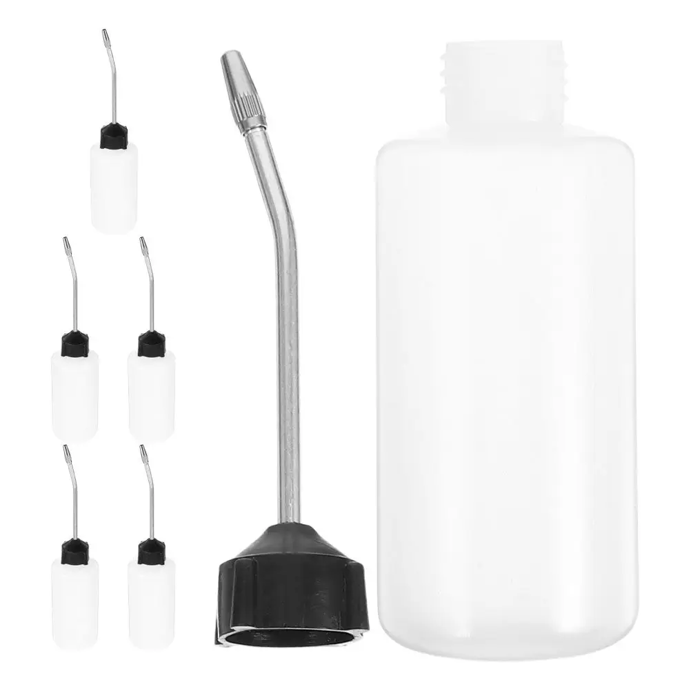 6Pcs Sewing Machine Oil Pot Plastic Squeeze Bottle Long Nozzle Oil Dispenser Accurate Precision Oiler Can for Home and view 6