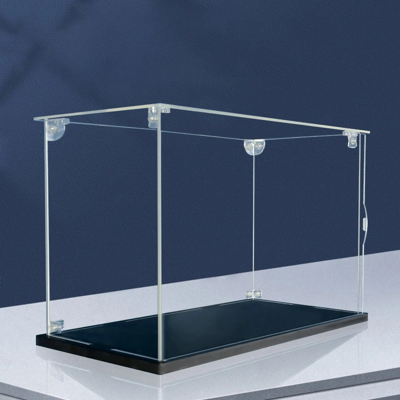 Assembly Toy Model Storage Box With Revolving Door Car Model Display Case Transparent Acrylic Display Cabinet for Collectibles