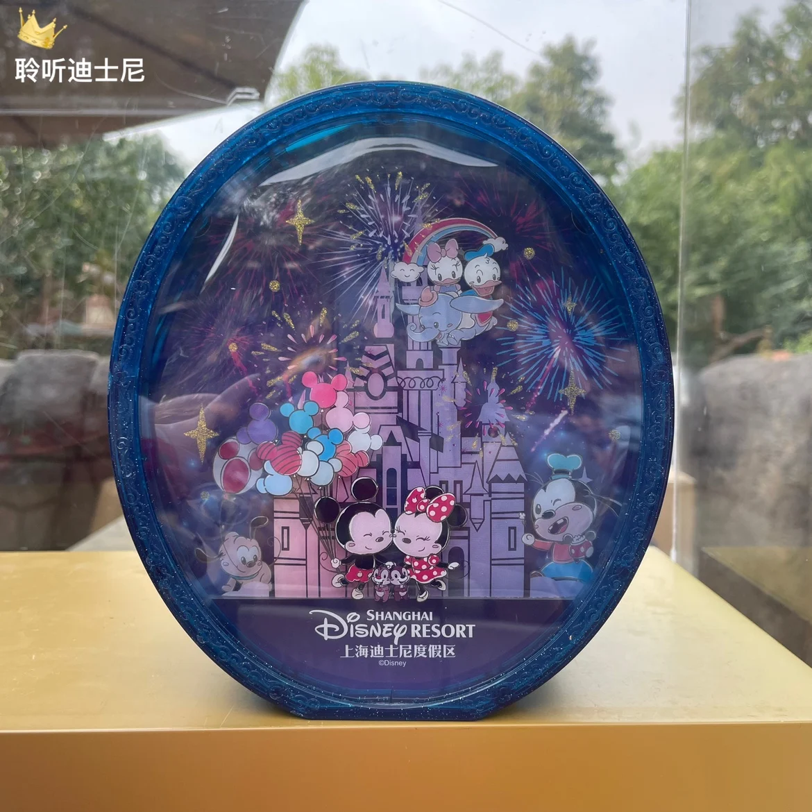 Original Shanghai Disneyland Mickey Minnie Donald Duck Daisy Castle fireworks glow popcorn bucket