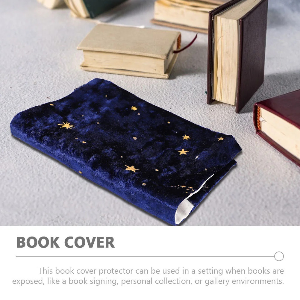 Cloth Book Cover Protector Pouch Textbook Sleeve for Lovers Protective Case Decorative Reusable Covers Bronzing Velvet Dust