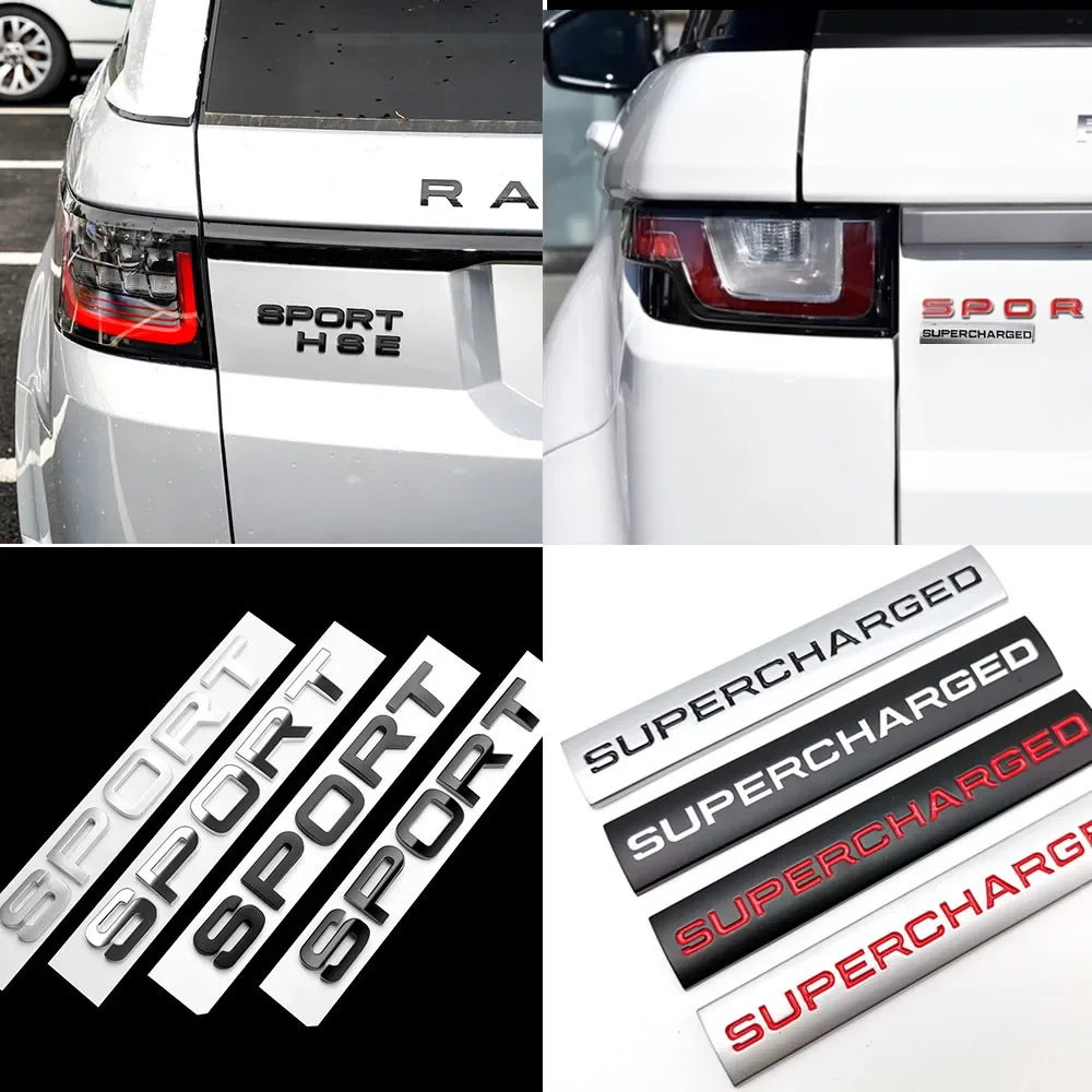 

3D ABS Car SPORT HSE Letter Badge Rear Trunk Body Decor Sticker for Range Rover Land Rover Supercharged Discovery Freelander 3
