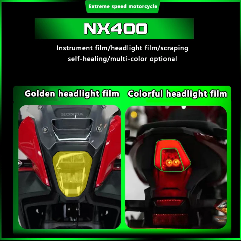 Suitable for Honda NX400 headlight film transparent TPU wear-resistant and waterproof protective sticker modification