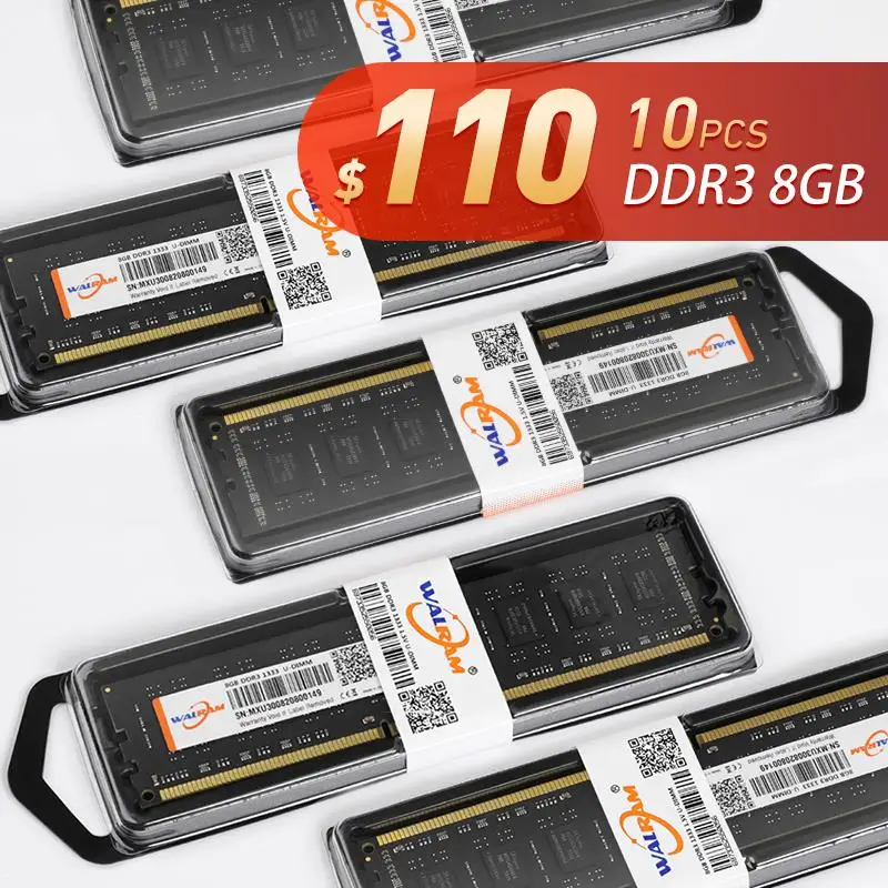 Go! WALRAM 10PCS DDR3 DDR4 ram memory Desktop 4gb 8GB 16GB 32GB 1333 1600 2133 2400 2666MHz Memory RAM Desktop For AMD intel