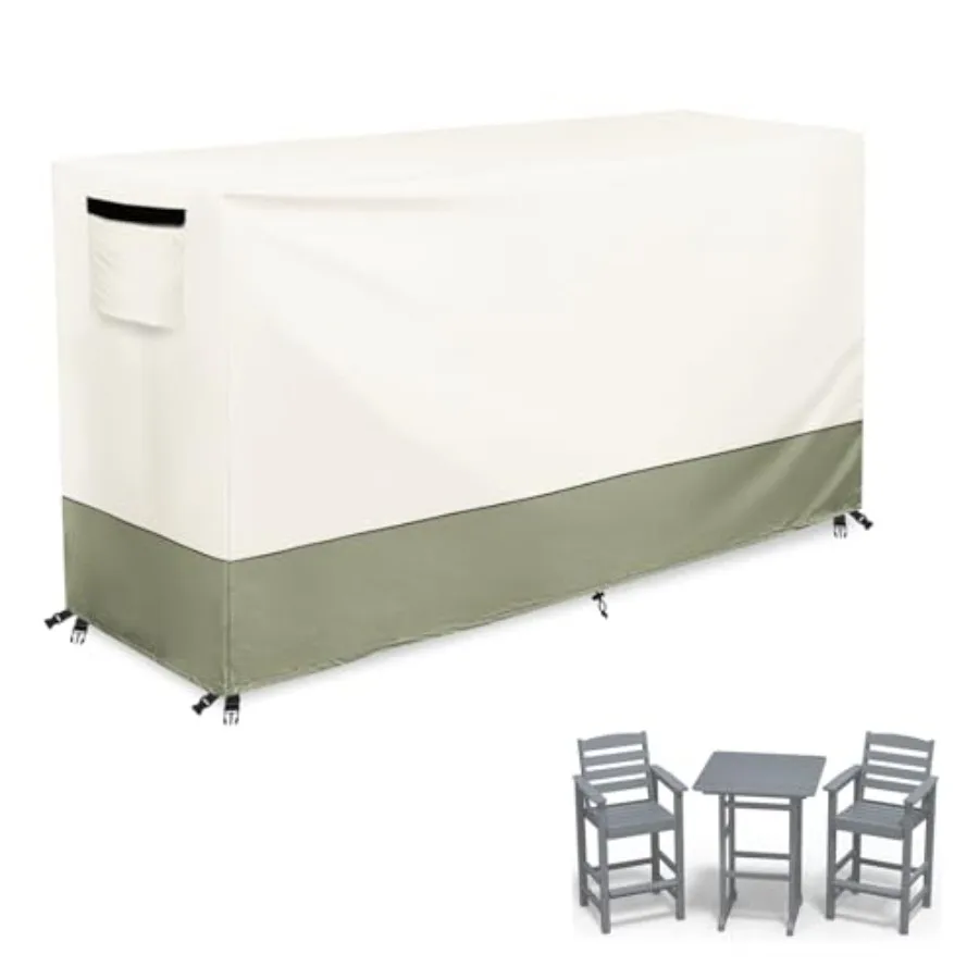 

Bar Height Patio Dining Set Covers100% Waterproof Outdoor Adirondack Bar Height Chairs and Table Sets Cover Bar Table Set Cover