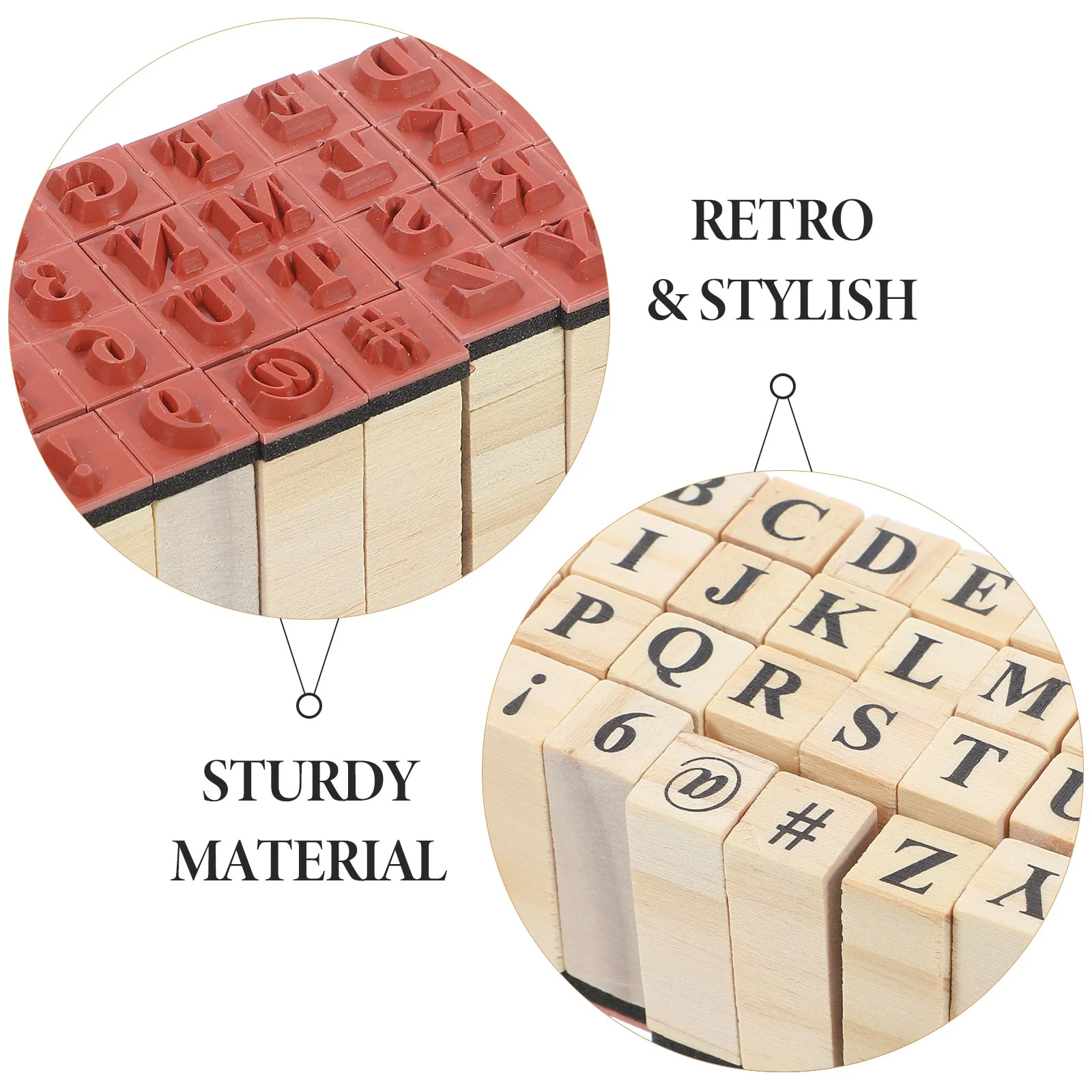 40 Uds. Sellos alfanuméricos con letras para máquina de escribir de madera, sello del alfabeto, suministros para álbum de recortes de madera, diario artesanal Mini