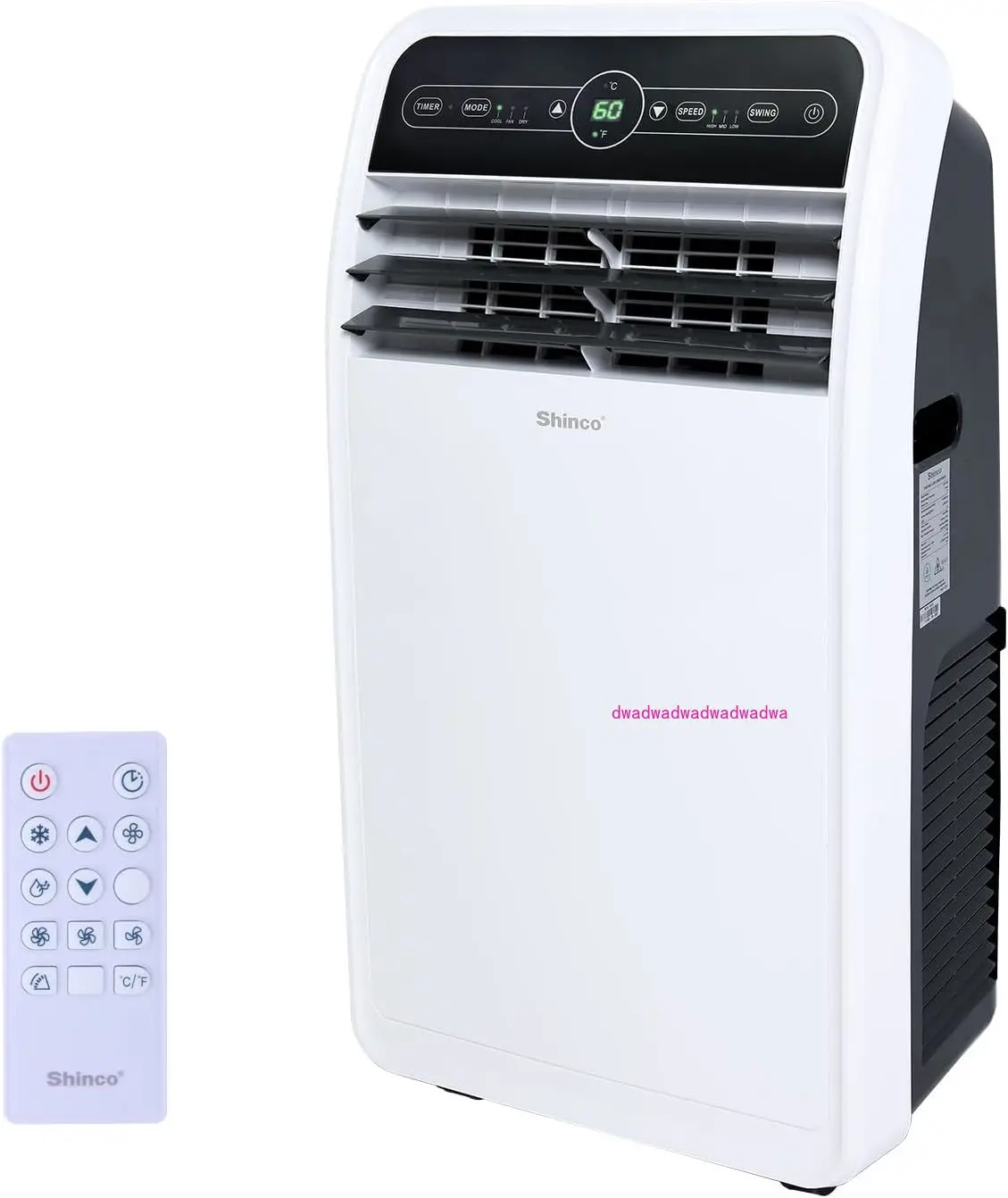 7800 BTU Portable Air Conditioner with Built-in Cool, Dehumidifier&Fan Modes for Room up to 400 sq.ft, 24 Hour Timer