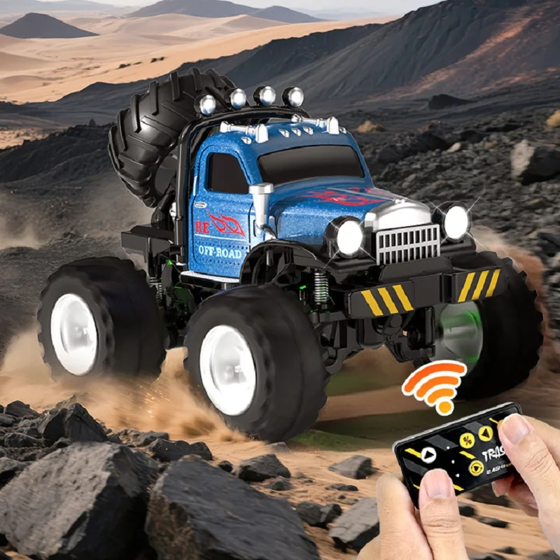 

Alloy Electric RC Climbing Truck 4WD Off-Road Drift Car with APP Control Short Course Vehicle Monster Toy Gift for Kids Tech Fun