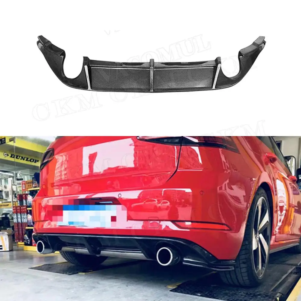 

Carbon Fiber for Volkswagen Golf 7 MK7 Standard GTI Hatchback 2014-2017 R Style/O Style Rear Bumper Lip Diffuser