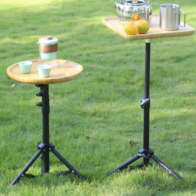 

Outdoor Camping Small Table Portable Round Table Foldable Simple Tea Table Panel Lightweight Storage