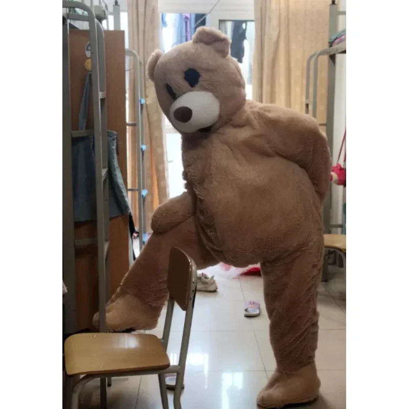Cosplay Plush dancing Teddy bear Cartoon character costume Mascot Birthday Party fancy dress Advertising Costume Celebration O