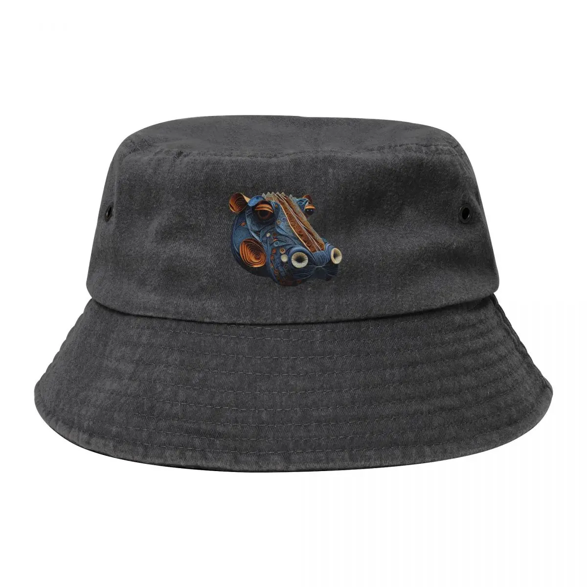 

Hippo - The Paper Collection Bucket Hat Kids Hat Big Size Hat Christmas Hats Man Women's