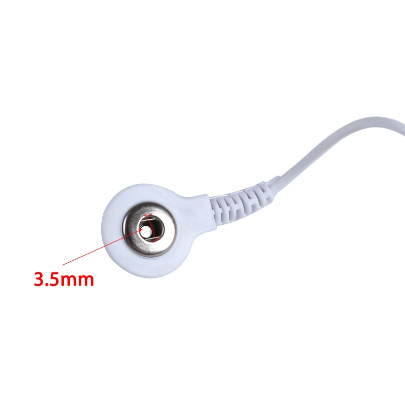 Chumbo fio adaptadores para massageador máquina uso ferramenta, cabos curtos, eletrodos fios, DC cabeça, 2mm snap, 3.5mm plug, 5 pcs, 10pcs