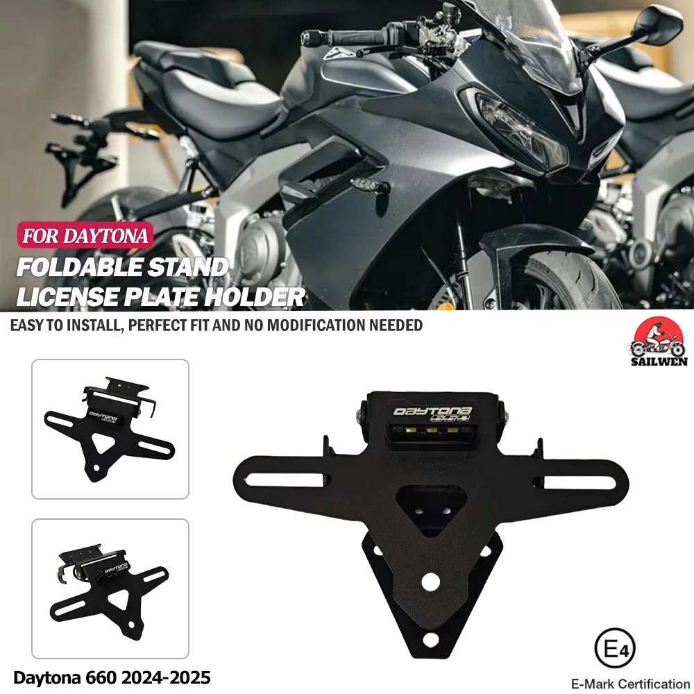 

2025 New Motorcycle Rear license holder bracket tail neat fender eliminator For Daytona 660 Daytona660 2024-