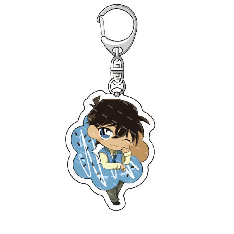 Anime Detective Conan Case Closed Kid the Phantom Ran Jin Gin Cosplay Costume Interlayer Acrylic Keychain Keyring Key Gift