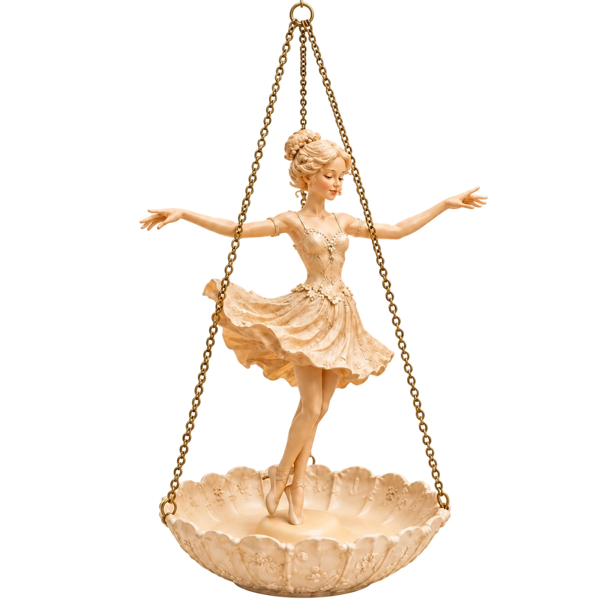 Bird Feeder for Outdoors Whimsical Ballerina Wild Bird Feeder Bowl