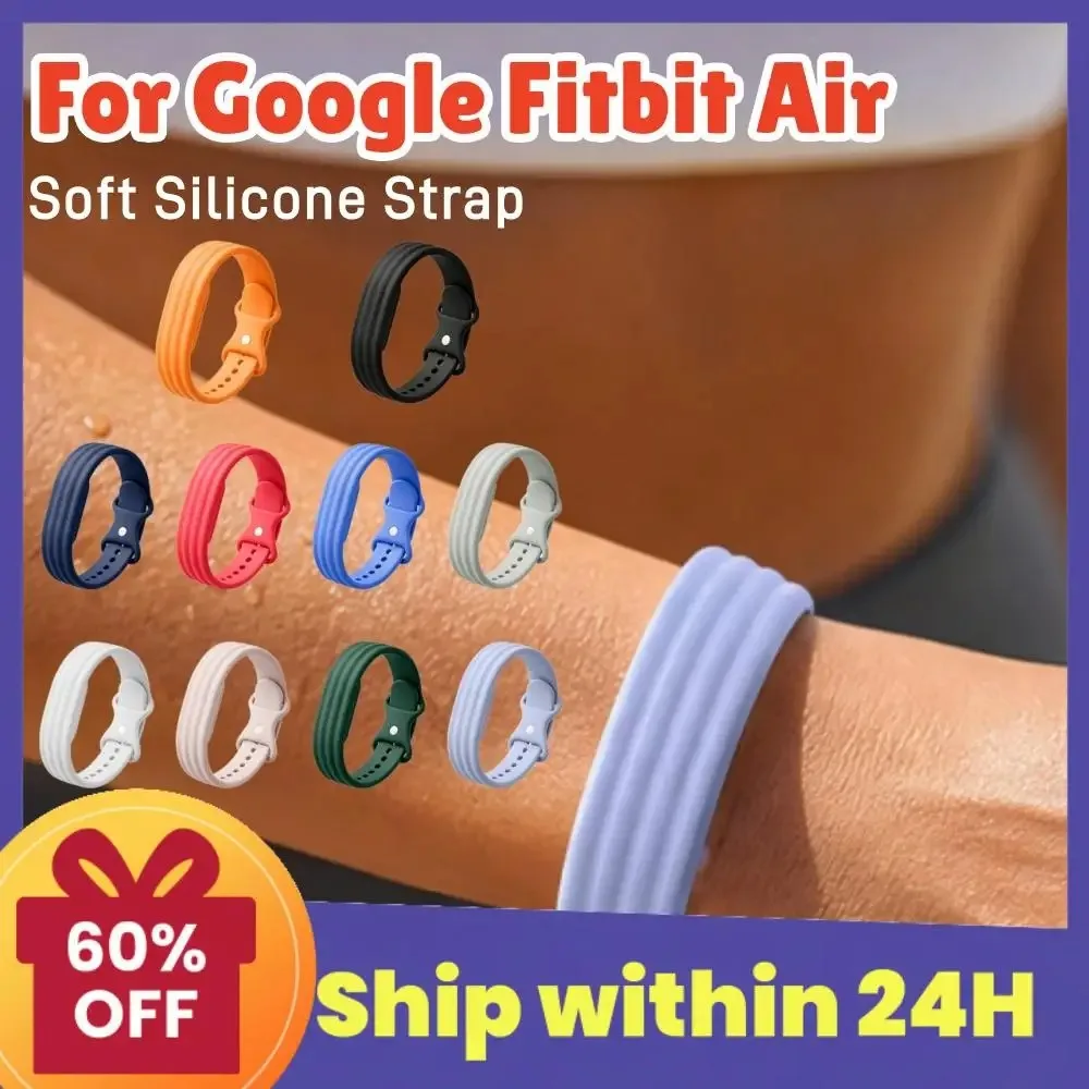 For Google Fitbit Air Screenless Activity Tracker Adjustable Waterproof Sport Wristband Lightweight for Everyday Exercise Wear