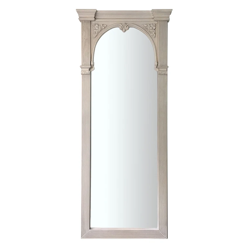 Villa Carved Land, Dressing Mirror, American Cloakroom, Fitting, Full-length Mirror, Creative Wall-mounted Decorative Mirror