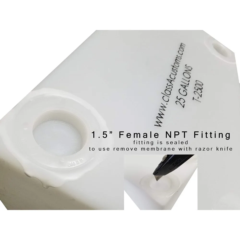 Freshwater Storage Tank 50 Gallon for RV and Food Trucks | Class A Compliance