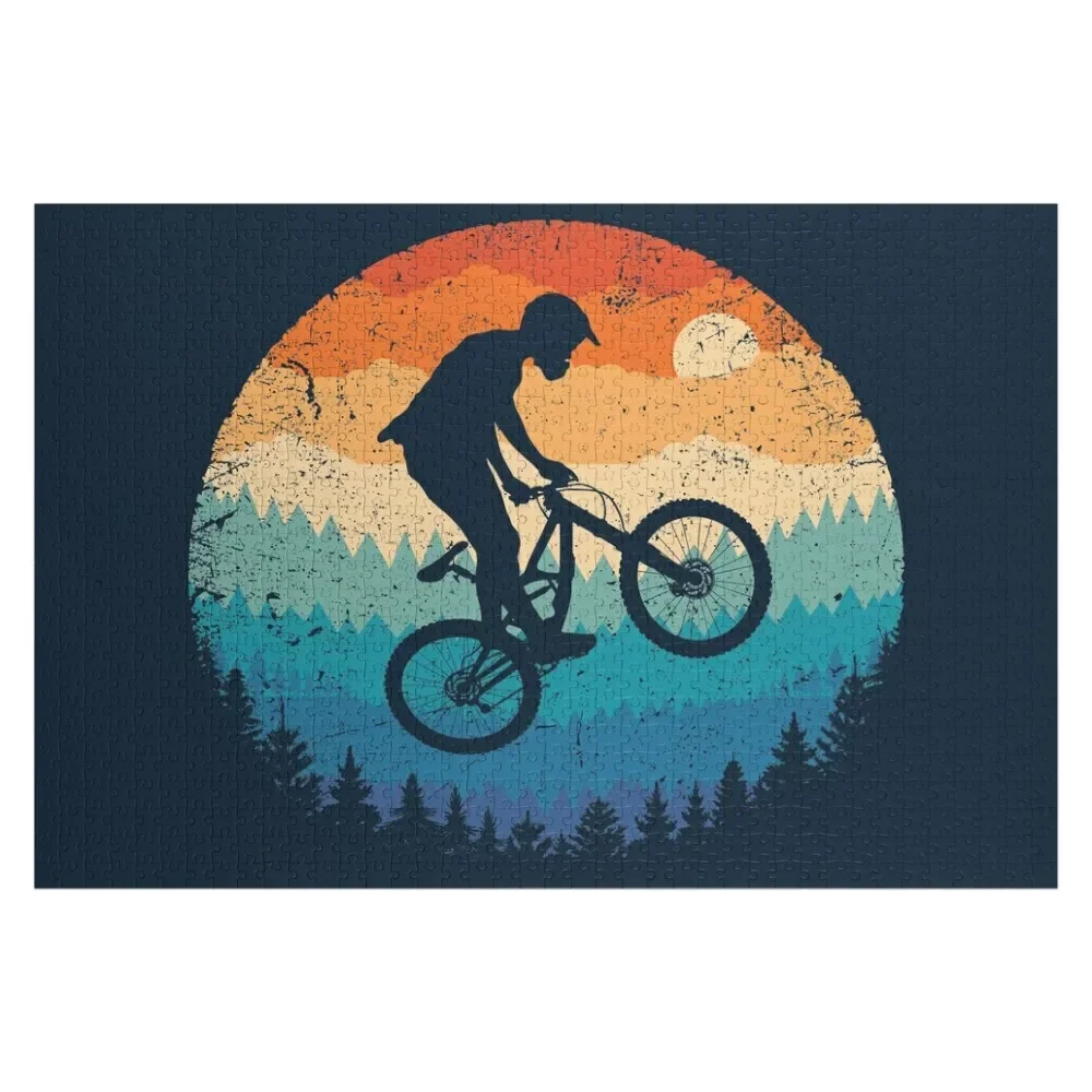 

Mountain Biking Retro Jigsaw Puzzle Custom Photo Novel Toys For Children 2022 Wood Photo Personalized Custom Child Puzzle