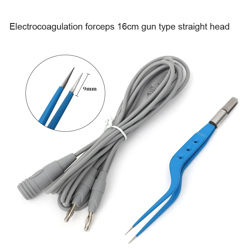 Bipolar Coagulating Tweezers Electrocoagulating Wire Insert Type High Temperature And High Pressure Electrocoagulation Forceps