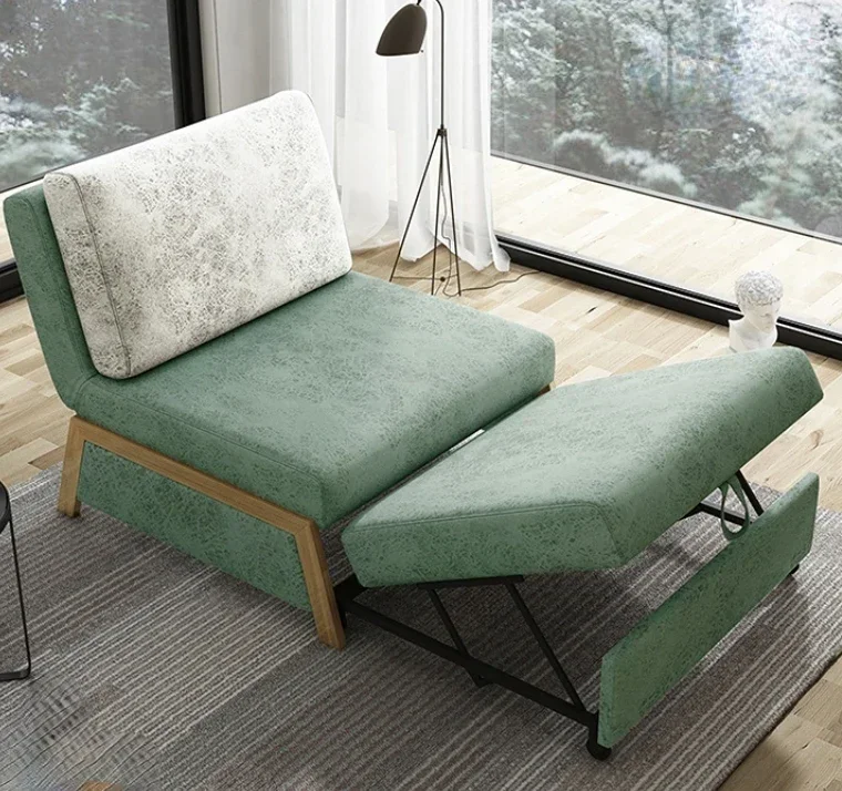 Technology cloth single sofa bed multi-function sitting and sleeping dual-purpose telescopic 95cm bookcase foldable bed 1.2m