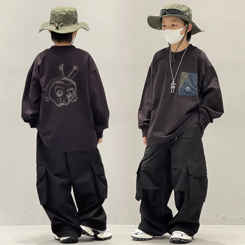 

Baoduo Children's Clothing Boys' Long Sleeve T-Shirt Spring and Autumn 2025 New Children's Spring and Autumn Top Base Shirt