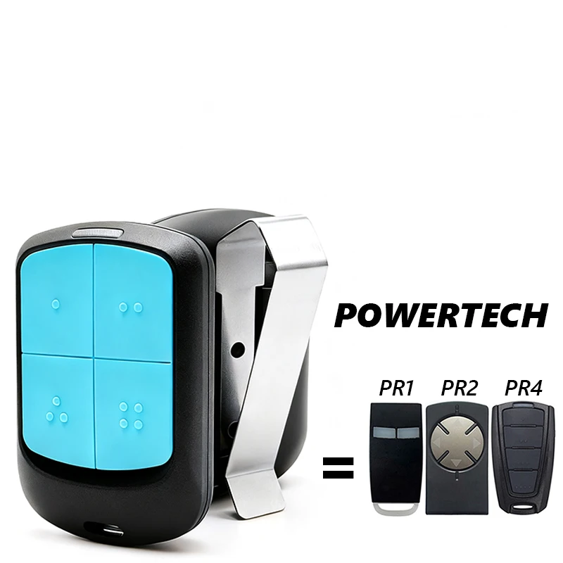 Control remoto para puerta de garaje Powertech PR4 PR2 PR1 de 433 MHz con código variable, transmisor manual
