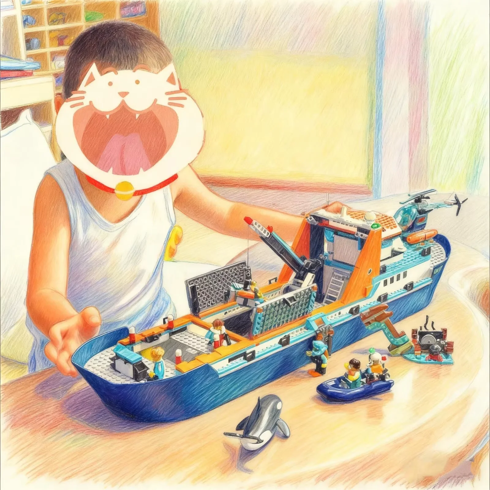 

815 шт., глубоководное исследование, корабль для морских исследований, арктический исследовательский корабль, 60368, строительный блок, игрушка, подарок на день рождения, Рождество