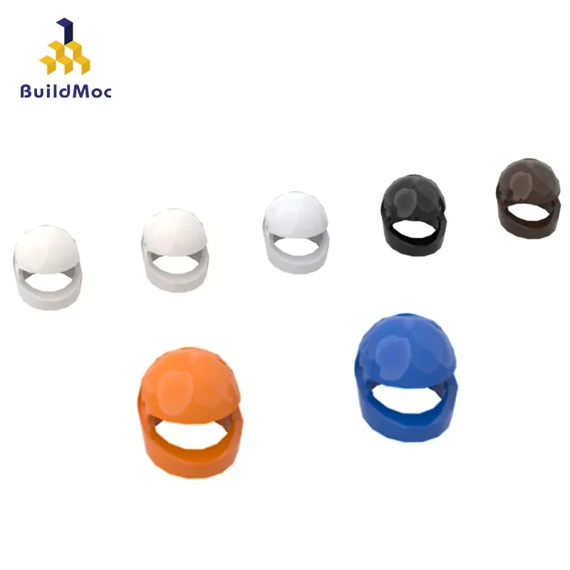 BuildMOC 30124 helmet standard ldd 30124 For Building Blocks Parts DIY Construction Classic Brand gift To