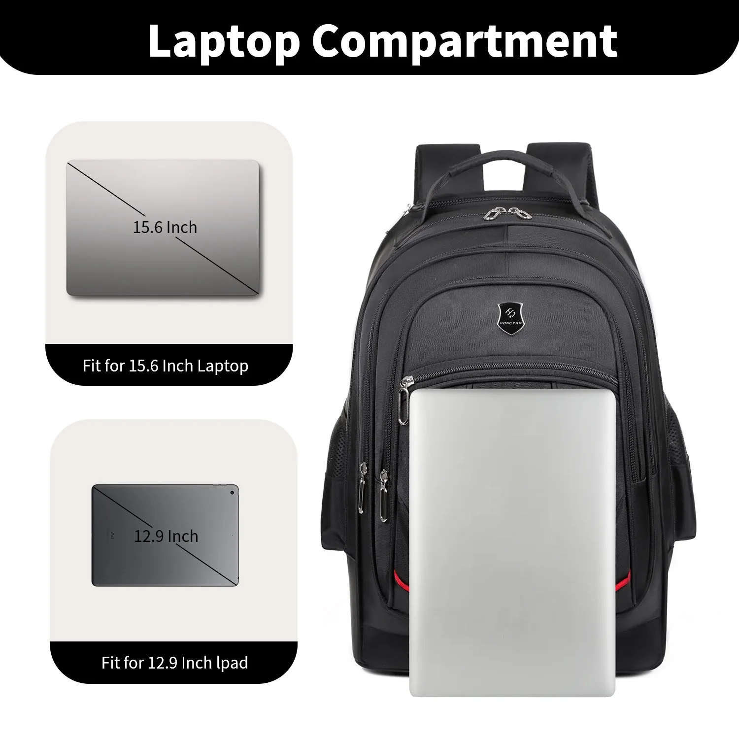 حقيبة ظهر للسفر بعجلات متعددة الوظائف للرجال حقيبة سفر المقصورة مع منفذ شحن USB حقيبة كمبيوتر محمول سعة كبيرة 35 لتر مقاومة للماء