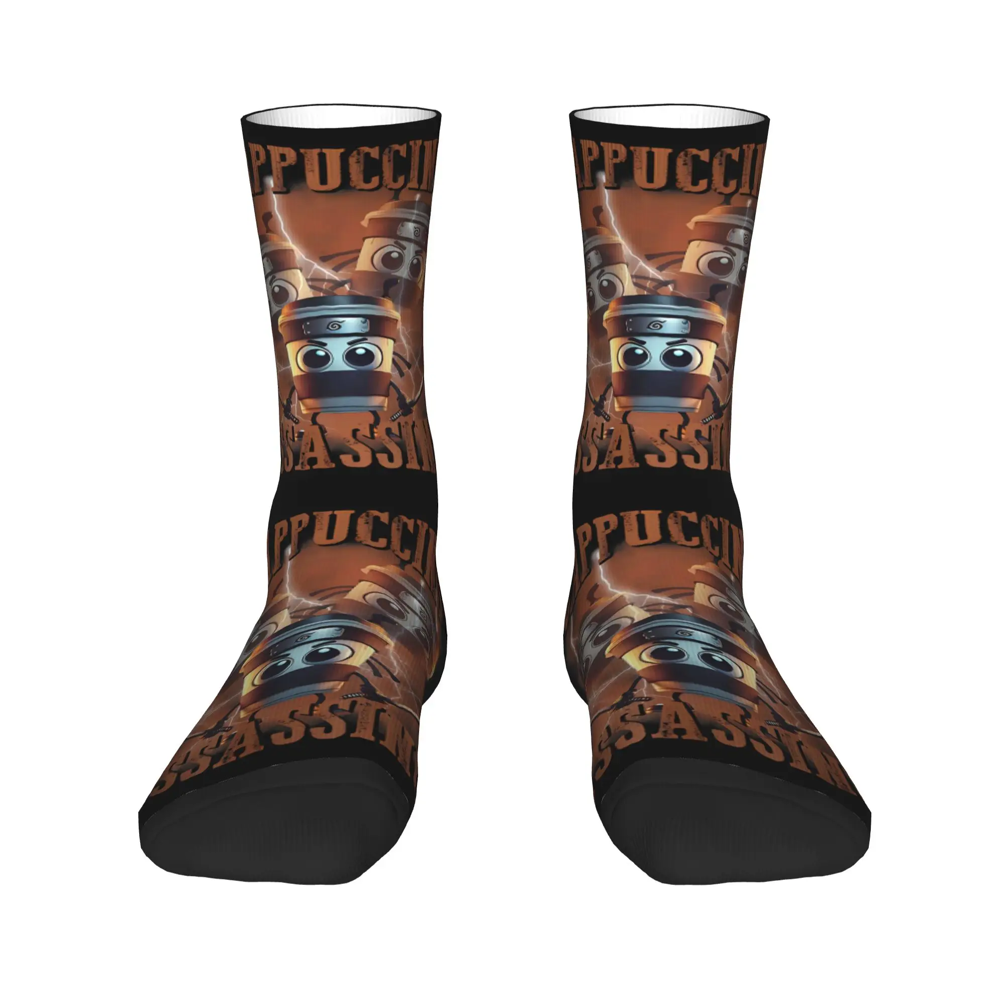 

Breathbale Warm Print Cappuccino Assassino Italian Brainrot Tung Tung Tung Sahur Socks Stretchy Summer Autumn Winter Crew Socks