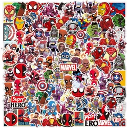 50/100PCS Marvel The Avengers Anime Cartoon Stickers DIY Laptop Skateboard Phone Bike Car Waterproof Sticker Decals